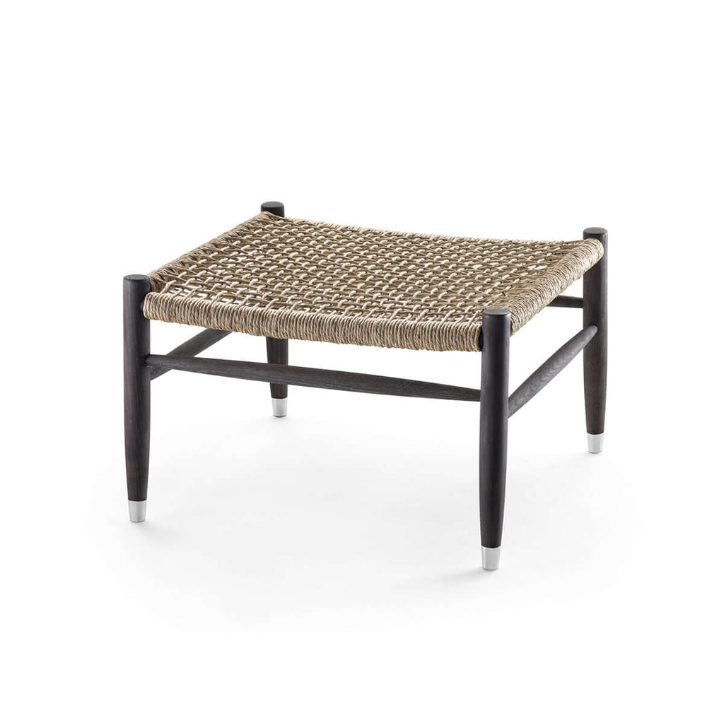 Delhi Textured Rattan Ottoman-0
