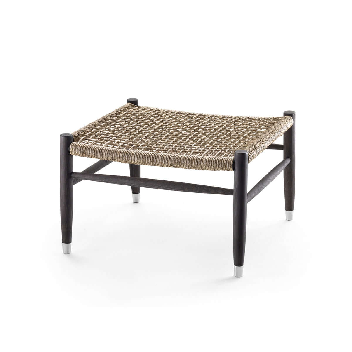 Delhi Textured Rattan Ottoman-0