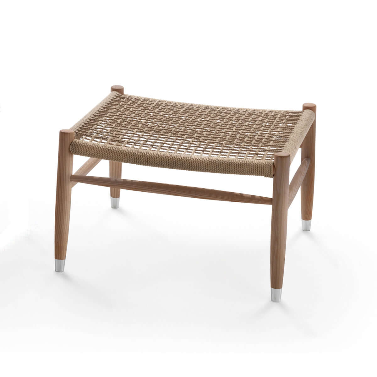 Delhi Textured Rattan Ottoman-2